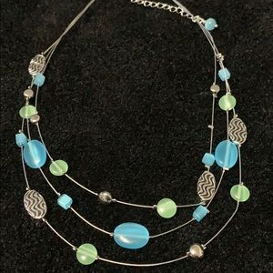 Lia Sophia - Triple Strand Beaded Necklace